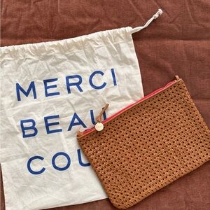 Clare V Flat Clutch with Tabs - includes Clare V strap & dust bag